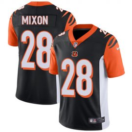 Nike Cincinnati Bengals #28 Joe Mixon Black Team Color Mens Stitched NFL Vapor Untouchable Limited Jersey