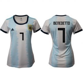 Womens Argentina #7 Benedetto Home Soccer Country Jersey