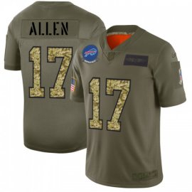 Buffalo Buffalo Bills #17 Josh Allen Mens Nike 2019 Olive Camo Salute To Service Limited NFL Jersey