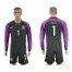 England #1 Hart Black Long Sleeves Goalkeeper Soccer Country Jersey
