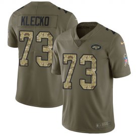 Nike New York Jets #73 Joe Klecko Olive/Camo Mens Stitched NFL Limited 2017 Salute To Service Jersey