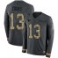 Nike Houston Texans #13 Brandin Cooks Anthracite Salute to Service Mens Stitched NFL Limited Therma Long Sleeve Jersey