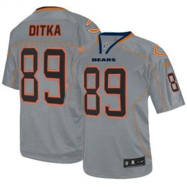 Nike Chicago Bears #89 Mike Ditka Lights Out Grey Mens Stitched NFL Elite Jersey