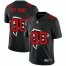 Atlanta Falcons Custom Mens Nike Team Logo Dual Overlap Limited NFL Jersey Black
