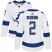 Adidas Tampa Bay Lightning #2 Luke Schenn White Road Authentic Womens Stitched NHL Jersey