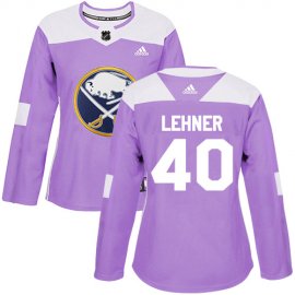 Adidas Buffalo Sabres #40 Robin Lehner Purple Authentic Fights Cancer Womens Stitched NHL Jersey