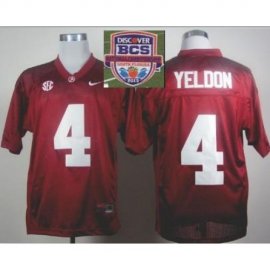 2013 BCS National Championship Alabama Crimson #4 Yeldon Red NCAA Football Jersey