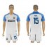 Inter Milan #15 Vidic White Away Soccer Club Jersey