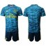 Arsenal Blank Blue Goalkeeper Soccer Club Jersey