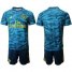 Arsenal Blank Blue Goalkeeper Soccer Club Jersey