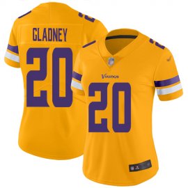 Nike Minnesota Vikings #20 Jeff Gladney Gold Womens Stitched NFL Limited Inverted Legend Jersey
