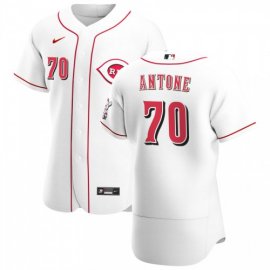 Cincinnati Reds #70 Tejay Antone Mens Nike White Home 2020 Authentic Player MLB Jersey