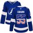 Adidas Tampa Bay Lightning #55 Braydon Coburn Blue Home Authentic USA Flag Womens Stitched NHL Jersey