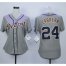 Detroit Tigers #24 Miguel Cabrera Grey Road Womens Stitched MLB Jersey
