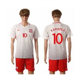 Poland #10 Kapustka Home Soccer Country Jersey