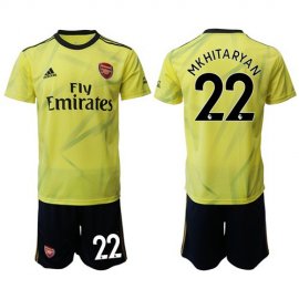 Arsenal #22 Mkhitaryan Yellow Soccer Club Jersey