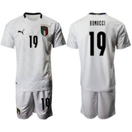 Italy #19 Bonucci Away Soccer Country Jersey