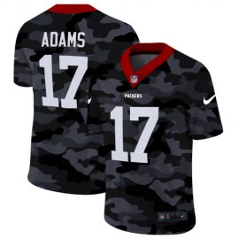 Green Bay Packers #17 Davante Adams Mens Nike 2020 Black CAMO Vapor Untouchable Limited Stitched NFL Jersey