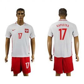Poland #17 Kapustka Home Soccer Country Jersey