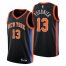 Nike New York Knicks #13 Evan Fournier Mens 2022-23 City Edition NBA Jersey – Cherry Blossom Black Mens
