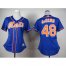 New York Mets #48 Jacob deGrom Blue Alternate Womens Stitched MLB Jersey
