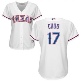 Texas Rangers #17 Shin-Soo Choo White Home Womens Stitched MLB Jersey