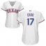 Texas Rangers #17 Shin-Soo Choo White Home Womens Stitched MLB Jersey