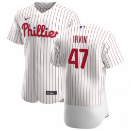 Philadelphia Phillies #47 Cole Irvin Mens Nike White Home 2020 Authentic Player MLB Jersey