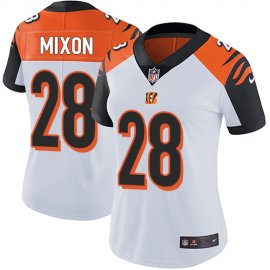 Nike Cincinnati Bengals #28 Joe Mixon White Womens Stitched NFL Vapor Untouchable Limited Jersey