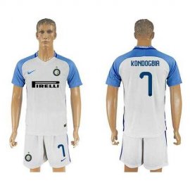Inter Milan #7 Kondogbia White Away Soccer Club Jersey