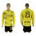 Dortmund #23 Kagawa Home Long Sleeves Soccer Club Jersey