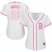 Boston Red Sox #26 Wade Boggs White/Pink Fashion Womens Stitched MLB Jersey