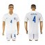 England #4 Gerrard Home Soccer Country Jersey