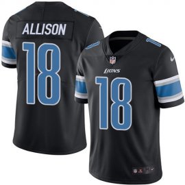 Nike Detroit Lions #18 Geronimo Allison Black Mens Stitched NFL Limited Rush Jersey