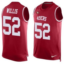 Nike San Francisco 49ers #52 Patrick Willis Red Team Color Mens Stitched NFL Limited Tank Top Jersey