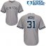 New York Yankees #31 Aaron Hicks Grey Cool Base Stitched Youth MLB Jersey