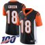 Nike Cincinnati Bengals #18 A.J. Green Black Team Color Mens Stitched NFL 100th Season Vapor Limited Jersey