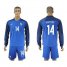 France #14 Matuidi Home Long Sleeves Soccer Country Jersey