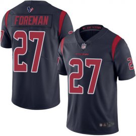 Nike Houston Texans #27 DOnta Foreman Navy Blue Youth Stitched NFL Limited Rush Jersey