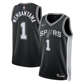 Victor Wembanyama San Antonio Spurs Nike Unisex 2023 NBA Draft First Round Pick Swingman Jersey – Icon Edition – Black