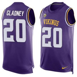 Nike Minnesota Vikings #20 Jeff Gladney Purple Team Color Mens Stitched NFL Limited Tank Top Jersey