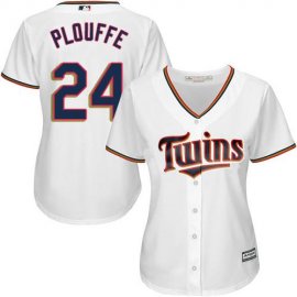 Minnesota Twins #24 Trevor Plouffe White Home Womens Stitched MLB Jersey