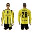 Dortmund #26 Piszczek Home Long Sleeves Soccer Club Jersey