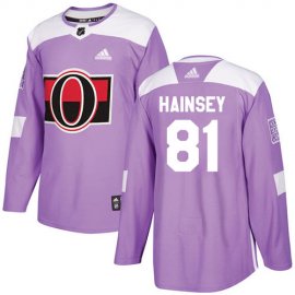 Adidas Ottawa Senators #81 Ron Hainsey Purple Authentic Fights Cancer Stitched NHL Jersey