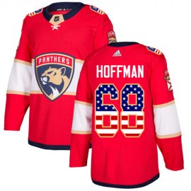 Adidas Florida Panthers #68 Mike Hoffman Red Home Authentic USA Flag Stitched NHL Jersey