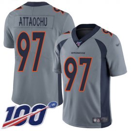 Nike Denver Broncos #97 Jeremiah Attaochu Gray Mens Stitched NFL Limited Inverted Legend 100th Season Jersey