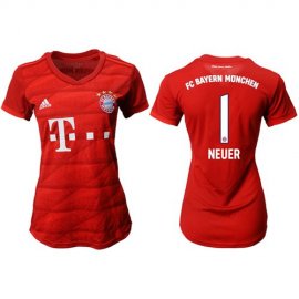 Womens Bayern Munchen #1 Neuer Home Soccer Club Jersey