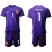 Spain #1 Casillas Purple Goalkeeper Soccer Country Jersey