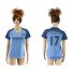 Womens Manchester City #17 De Bruyne Home Soccer Club Jersey