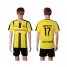 Dortmund #17 Aubameyang Home Soccer Club Jersey
